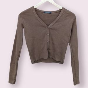 Brandy Melville Women's Brown Cardigan, Size S